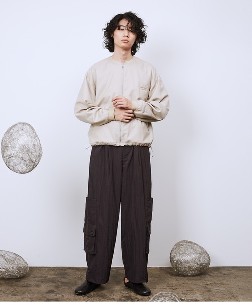 Dulcamara(ドゥルカマラ)の「よそいきバックポケットZipブルゾン(ブルゾン・メンズ・ブラック/ベージュ系/ミックスグレー・0/1)」の6枚目の写真