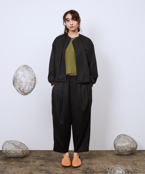 Dulcamara(ドゥルカマラ)の「よそいきバックポケットZipブルゾン(ブルゾン・メンズ・ブラック/ベージュ系/ミックスグレー・0/1)」の12枚目の写真