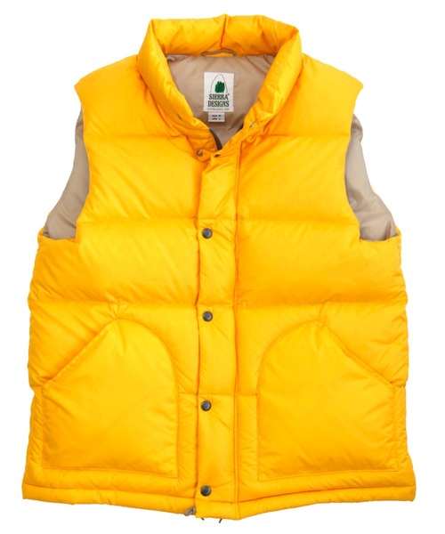 SIERRA DESIGNS(シェラデザイン)の「FUDGE 2月号掲載モデル【SIERRA DESIGNS】ダウンベスト / ZIP DOWN VEST(ダウンベスト・レディース・ブラック/ターコイズブルー/オレンジ/タン/ダークネイビー/オリーブ/イエロー/パープル・X-LARGE/LARGE/MEDIUM/SMALL/X-SMALL)」の8枚目の写真
