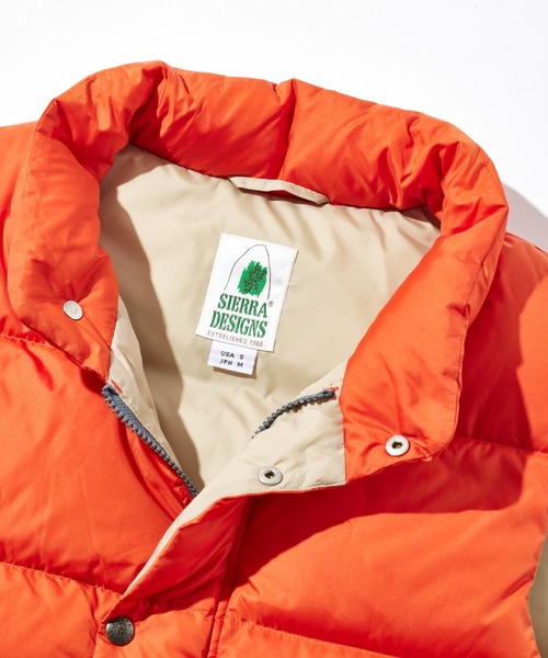 SIERRA DESIGNS(シェラデザイン)の「FUDGE 2月号掲載モデル【SIERRA DESIGNS】ダウンベスト / ZIP DOWN VEST(ダウンベスト・レディース・ブラック/ターコイズブルー/オレンジ/タン/ダークネイビー/オリーブ/イエロー/パープル・X-LARGE/LARGE/MEDIUM/SMALL/X-SMALL)」の20枚目の写真