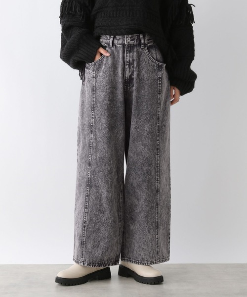 LEPSIM（レプシィム）の「カラーワイドデニム2　234804（デニムパンツ・レディース・ブルー/チャコールグレー/ブラウン・LARGE/MEDIUM）」の5枚目の写真