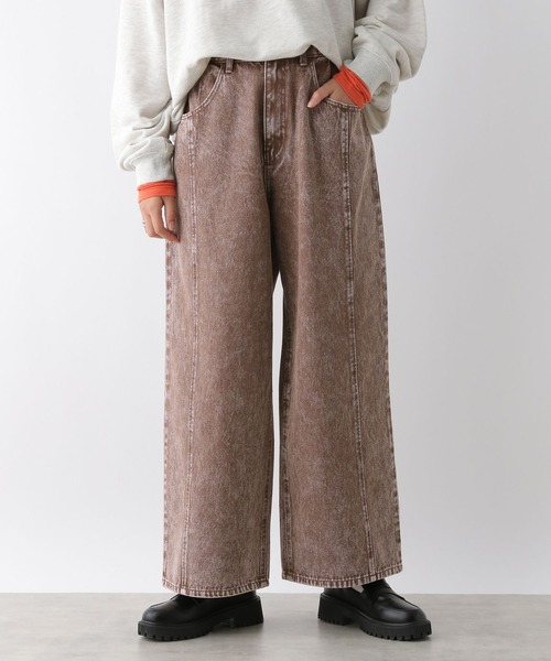 LEPSIM（レプシィム）の「カラーワイドデニム2　234804（デニムパンツ・レディース・ブルー/チャコールグレー/ブラウン・LARGE/MEDIUM）」の11枚目の写真