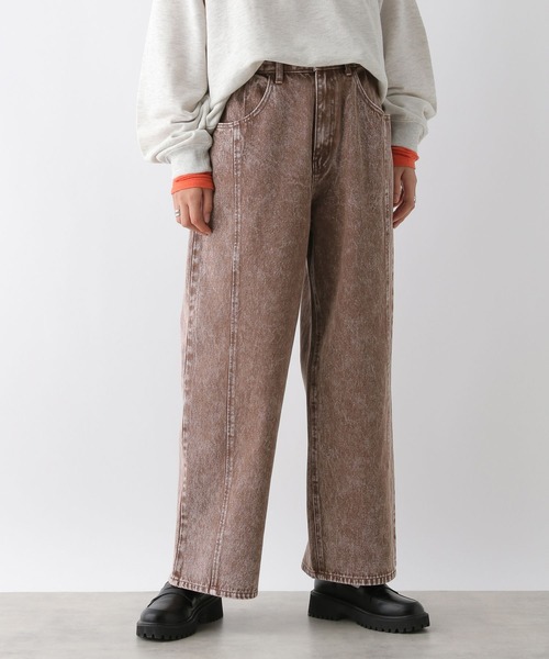 LEPSIM（レプシィム）の「カラーワイドデニム2　234804（デニムパンツ・レディース・ブルー/チャコールグレー/ブラウン・LARGE/MEDIUM）」の12枚目の写真