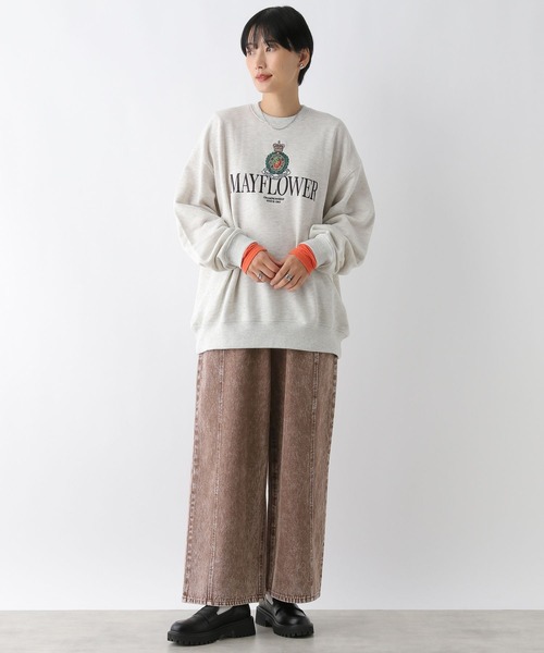 LEPSIM（レプシィム）の「カラーワイドデニム2　234804（デニムパンツ・レディース・ブルー/チャコールグレー/ブラウン・LARGE/MEDIUM）」の14枚目の写真