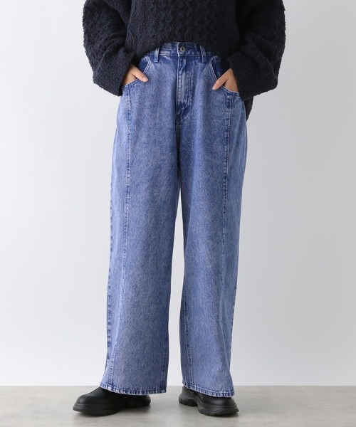 LEPSIM（レプシィム）の「カラーワイドデニム2　234804（デニムパンツ・レディース・ブルー/チャコールグレー/ブラウン・LARGE/MEDIUM）」の17枚目の写真
