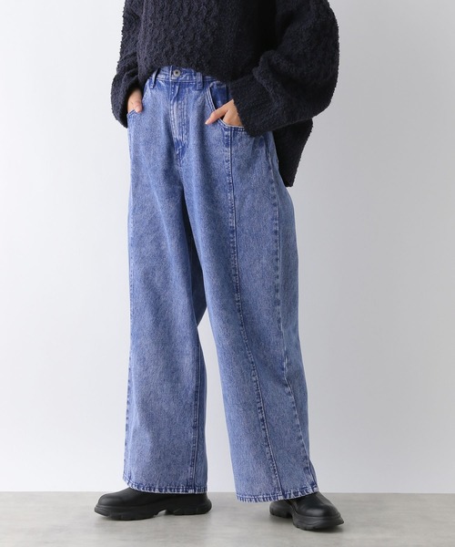 LEPSIM（レプシィム）の「カラーワイドデニム2　234804（デニムパンツ・レディース・ブルー/チャコールグレー/ブラウン・LARGE/MEDIUM）」の18枚目の写真