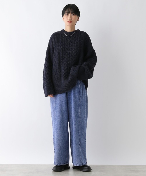 LEPSIM（レプシィム）の「カラーワイドデニム2　234804（デニムパンツ・レディース・ブルー/チャコールグレー/ブラウン・LARGE/MEDIUM）」の20枚目の写真