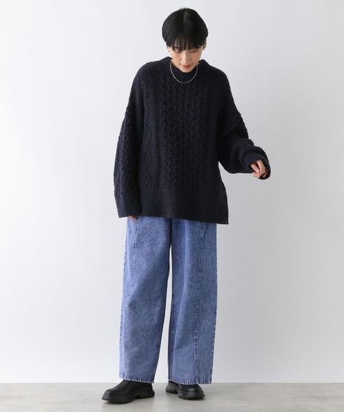 LEPSIM（レプシィム）の「カラーワイドデニム2　234804（デニムパンツ・レディース・ブルー/チャコールグレー/ブラウン・LARGE/MEDIUM）」の21枚目の写真