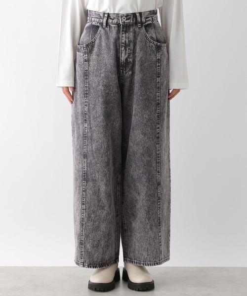 LEPSIM（レプシィム）の「カラーワイドデニム2　234804（デニムパンツ・レディース・ブルー/チャコールグレー/ブラウン・LARGE/MEDIUM）」の22枚目の写真
