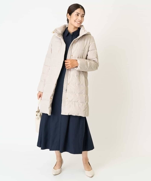 a.v.v（アーヴェヴェ）の「ベルト付フレアシャツワンピース（ワンピース・レディース・ネイビー/ベージュ・34/38/36/40/42）」の18枚目の写真