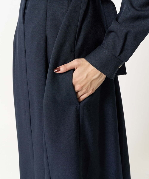 a.v.v（アーヴェヴェ）の「ベルト付フレアシャツワンピース（ワンピース・レディース・ネイビー/ベージュ・34/38/36/40/42）」の5枚目の写真