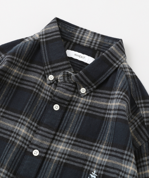B.C STOCK(ベーセーストック)の「NEW ブレーメン PLAID チェックレギュラーカラーシャツ(シャツ/ブラウス・メンズ・グレー/ネイビー/ブラウン・MEDIUM/LARGE)」の5枚目の写真