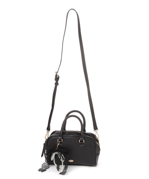 tiny tiny（ティニーティニー）の「チャーム2WAYボストンバッグ[tiny tiny(ティニーティニー)]（ボストンバッグ・レディース・キャメル/ブラック・0）」の7枚目の写真