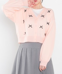 Honeys | リボン付Ｖカーディガン(カーディガン/ボレロ)