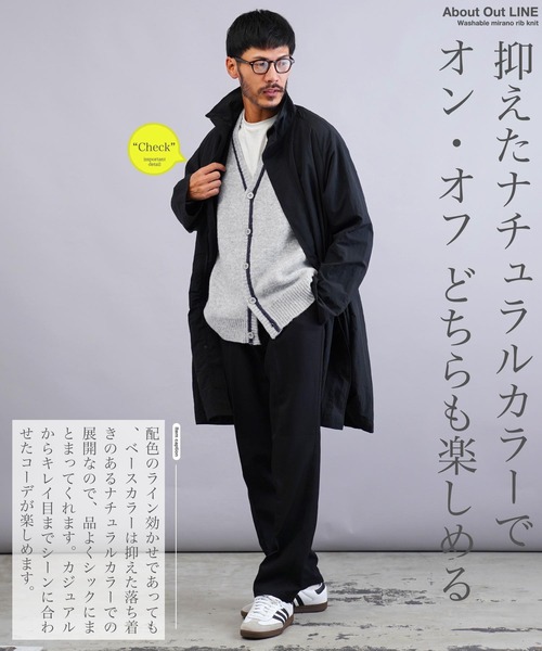 jiggys shop（ジギーズショップ）の「ふわもちウール混 配色ラインカーディガン（カーディガン/ボレロ・メンズ・ブラック系その他/グレー系その他/ブラウン系その他・MEDIUM/LARGE/X-LARGE）」の10枚目の写真