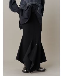 【美品】　UN3D アンスリード　スカート　ロングスカート　レディース　黒 UN3D. スカート UN3D./アンスリード/ORIGAMI PLEATS SK GS