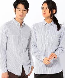 coen | 【MBC】ストライプワークシャツ(ユニセックス)(シャツ/ブラウス)