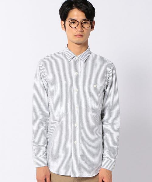 coen（コーエン）の「【MBC】ストライプワークシャツ（ユニセックス）（シャツ/ブラウス・メンズ・ブラック/ダークグリーン・X-LARGE/SMALL/MEDIUM/LARGE/X-SMALL）」の10枚目の写真