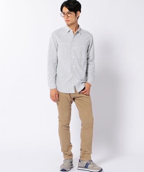 coen（コーエン）の「【MBC】ストライプワークシャツ（ユニセックス）（シャツ/ブラウス・メンズ・ブラック/ダークグリーン・X-LARGE/SMALL/MEDIUM/LARGE/X-SMALL）」の12枚目の写真