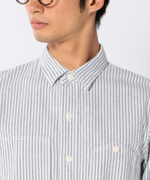 coen（コーエン）の「【MBC】ストライプワークシャツ（ユニセックス）（シャツ/ブラウス・メンズ・ブラック/ダークグリーン・X-LARGE/SMALL/MEDIUM/LARGE/X-SMALL）」の13枚目の写真