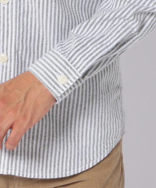 coen（コーエン）の「【MBC】ストライプワークシャツ（ユニセックス）（シャツ/ブラウス・メンズ・ブラック/ダークグリーン・X-LARGE/SMALL/MEDIUM/LARGE/X-SMALL）」の3枚目の写真