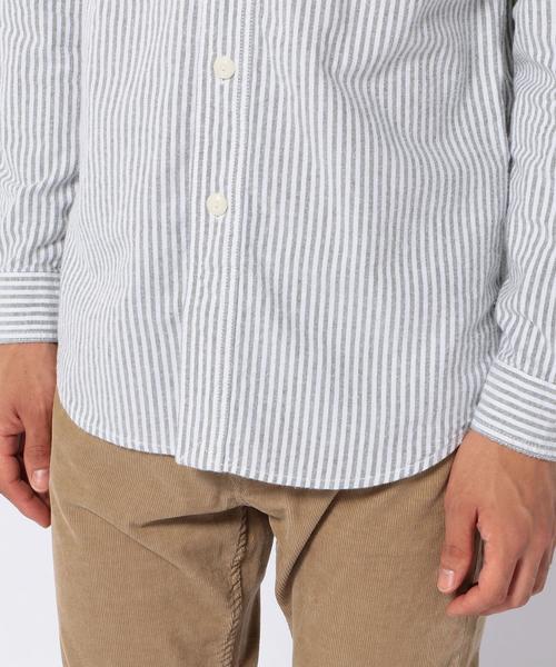 coen（コーエン）の「【MBC】ストライプワークシャツ（ユニセックス）（シャツ/ブラウス・メンズ・ブラック/ダークグリーン・X-LARGE/SMALL/MEDIUM/LARGE/X-SMALL）」の4枚目の写真