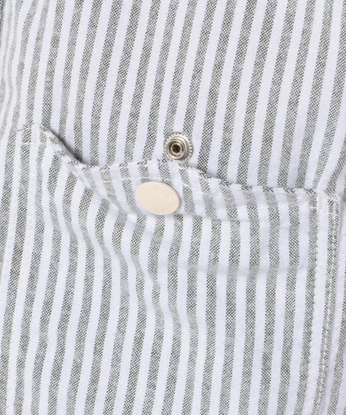 coen（コーエン）の「【MBC】ストライプワークシャツ（ユニセックス）（シャツ/ブラウス・メンズ・ブラック/ダークグリーン・X-LARGE/SMALL/MEDIUM/LARGE/X-SMALL）」の6枚目の写真