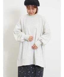 Samansa Mos2 | サイドスリットゆるスウェット(Tシャツ/カットソー)