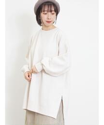 Samansa Mos2 | サイドスリットゆるスウェット(Tシャツ/カットソー)