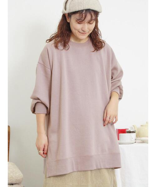 Samansa Mos2（サマンサ モスモス）の「サイドスリットゆるスウェット（Tシャツ/カットソー・レディース・ブラック/キナリ/グレー/モカ・F）」の6枚目の写真