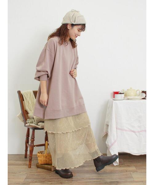 Samansa Mos2（サマンサ モスモス）の「サイドスリットゆるスウェット（Tシャツ/カットソー・レディース・ブラック/キナリ/グレー/モカ・F）」の10枚目の写真