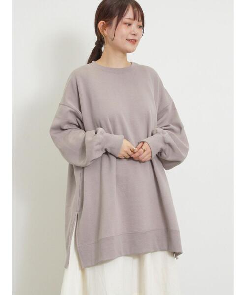 Samansa Mos2（サマンサ モスモス）の「サイドスリットゆるスウェット（Tシャツ/カットソー・レディース・ブラック/キナリ/グレー/モカ・F）」の13枚目の写真