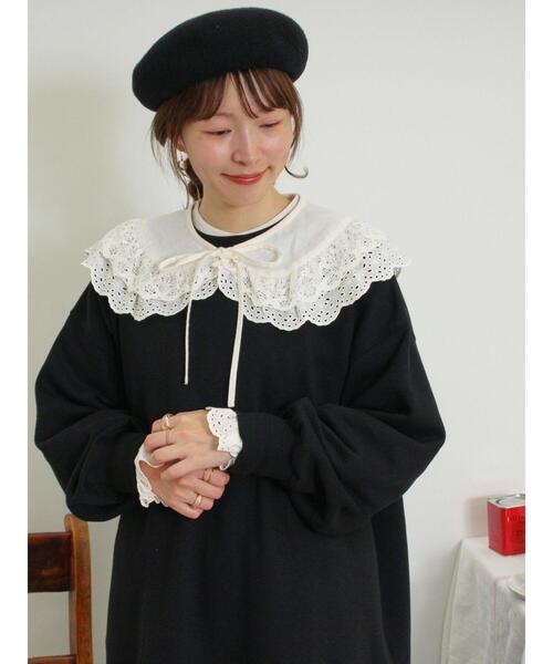 Samansa Mos2（サマンサ モスモス）の「サイドスリットゆるスウェット（Tシャツ/カットソー・レディース・ブラック/キナリ/グレー/モカ・F）」の19枚目の写真