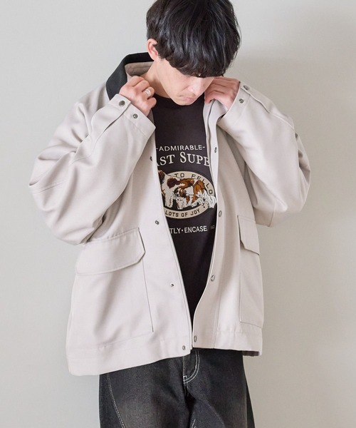 LAKOLE（ラコレ）の「ドッグ刺繍スウェットプルオーバー / 283131（スウェット・メンズ・セージグリーン/グレー/チャコールグレー・MEDIUM/LARGE）」の4枚目の写真