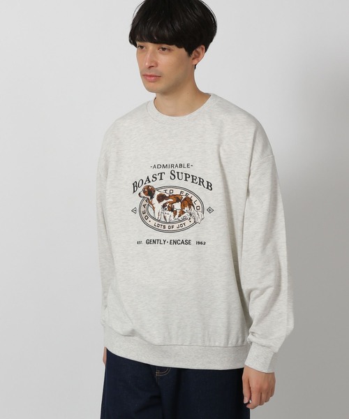 LAKOLE（ラコレ）の「ドッグ刺繍スウェットプルオーバー / 283131（スウェット・メンズ・セージグリーン/グレー/チャコールグレー・MEDIUM/LARGE）」の18枚目の写真