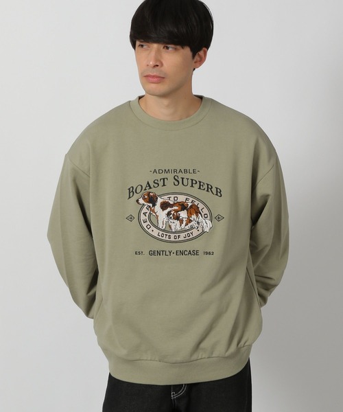 LAKOLE（ラコレ）の「ドッグ刺繍スウェットプルオーバー / 283131（スウェット・メンズ・セージグリーン/グレー/チャコールグレー・MEDIUM/LARGE）」の20枚目の写真