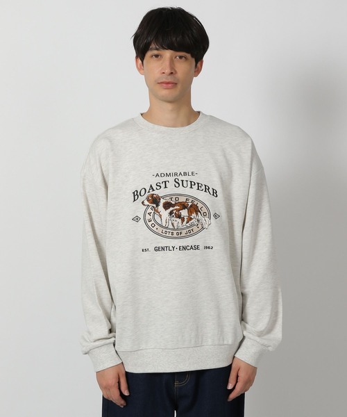 LAKOLE（ラコレ）の「ドッグ刺繍スウェットプルオーバー / 283131（スウェット・メンズ・セージグリーン/グレー/チャコールグレー・MEDIUM/LARGE）」の21枚目の写真