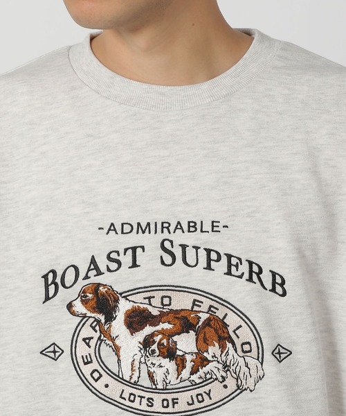 LAKOLE（ラコレ）の「ドッグ刺繍スウェットプルオーバー / 283131（スウェット・メンズ・セージグリーン/グレー/チャコールグレー・MEDIUM/LARGE）」の12枚目の写真