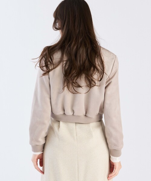 To b. by agnes b.（トゥービーバイアニエスベー）の「【Outlet】スエードライクブルゾン（ライダースジャケット・レディース・グレー・36/38/40）」の5枚目の写真
