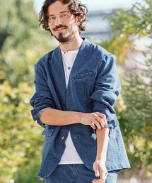 1minute 1second（ワンミニットワンセカンド）の「mj10531- Denim jacket with aging treatment デニムジャケット（デニムジャケット）」