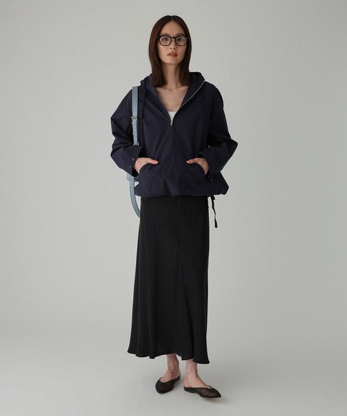 BABYLONE（バビロン）の「フード付きシャツプルオーバー（パーカー・レディース・ホワイト/サックスブルー/ネイビー・フリー）」の20枚目の写真