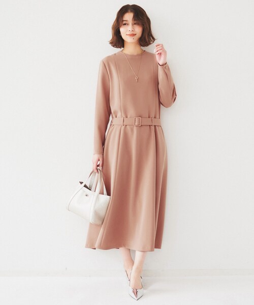 UNTITLED（アンタイトル）の「ローウエストフレアワンピース（ワンピース・レディース・ピンク系/ネイビー・00/01/02/03/04/42/44/46/48/50）」の18枚目の写真