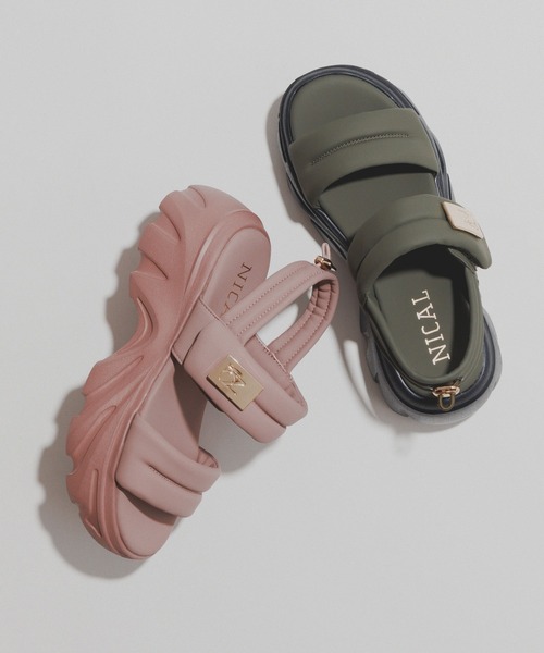 NICAL（ニカル）の「【NICAL】ダブルベルトパデットサンダル/554216（サンダル・レディース・カーキ/アイボリー/ブラック/ピンク・MEDIUM/SMALL/X-LARGE/LARGE）」の17枚目の写真