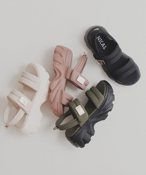 NICAL（ニカル）の「【NICAL】ダブルベルトパデットサンダル/554216（サンダル・レディース・カーキ/アイボリー/ブラック/ピンク・MEDIUM/SMALL/X-LARGE/LARGE）」の18枚目の写真