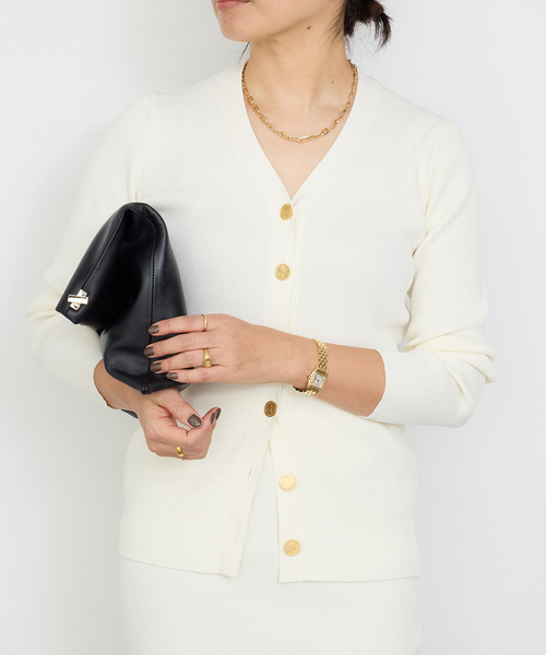 追加 *DINER RIB Vネックカーディガン（カーディガン/ボレロ