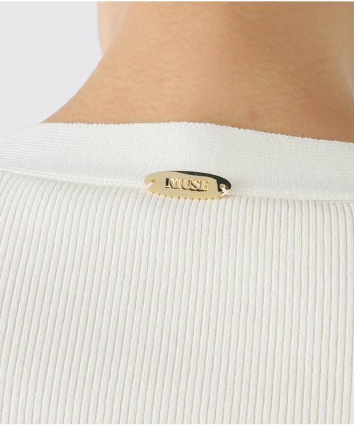 Deuxieme Classe DINER RIB Vネック カーディガン Deuxieme Classe カーディガン 追加 *DINER RIB Vネック