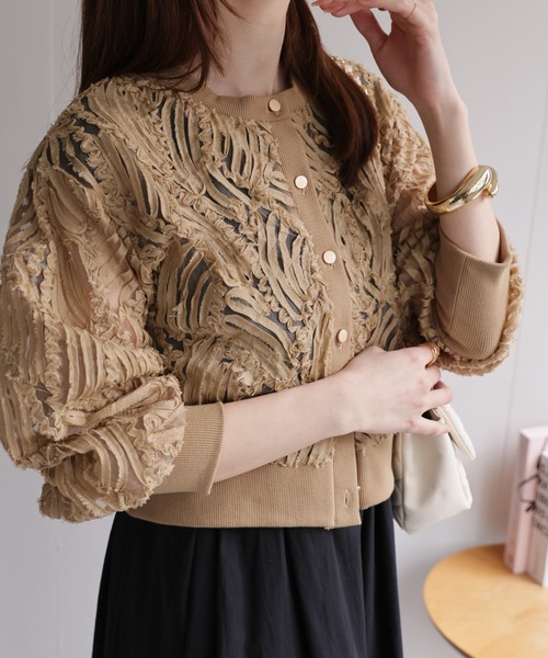 45R インディゴ染めボレロカーディガン R刺繍 日本製 45R】ニット｜1977年創業、日本の服。丈夫で長持ち、気持ちの