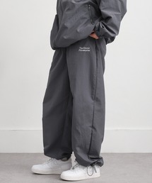 ナゴンスタンス　nagonstans ナイロン　絞り　パンツ　グレー　ゴム ナゴンスタンス nagonstans ナイロン 絞り パンツ グレー ゴム