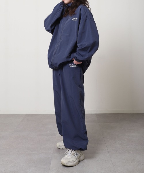 ZIP FIVE】 ワンポイント 刺繍 ドローコード内蔵 ナイロン トラック