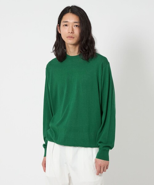 UNITED ARROWS（ユナイテッドアローズ）の「４シーズンズ ハイゲージ クルーネックニット（ニット/セーター・メンズ・ブラック/ライム/オレンジ/ケリーグリーン・S/M/L/XL）」の3枚目の写真